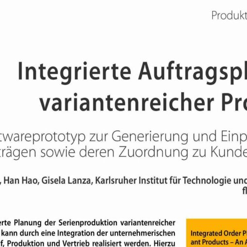 Integrated Order Planning for Multi-Variant Products